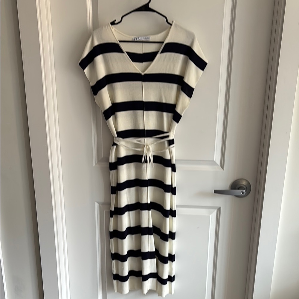 Striped Black and White Dress